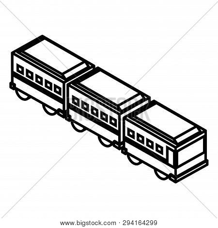 Articulated Bus Transport Isometric Icon Vector Illustration Design