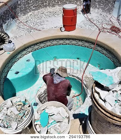Pool And Spa Construction Including Re-plastering And Re-tiling