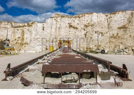 Worked Out Limestone Quarry. Inkerman In Crimea