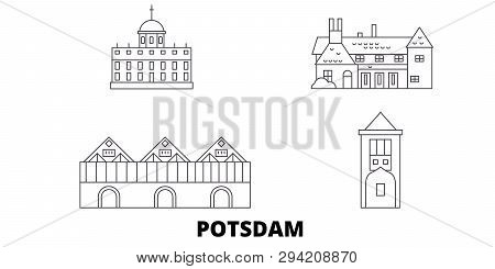 Germany, Potsdam Line Travel Skyline Set. Germany, Potsdam Outline City Vector Illustration, Symbol,