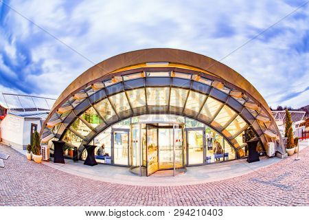 TURDA, ROMANIA - MARCH 10, 2018: Turda Salt Mine or Salina Turda, well known landmark in Transylvania with an underground museum and theme park, Romania, Europe