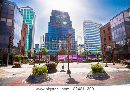 Buenos Aires Argentina - Dec 27, 2018: Puerto Madero district on suny day in Buenos Aires, Argentina.
