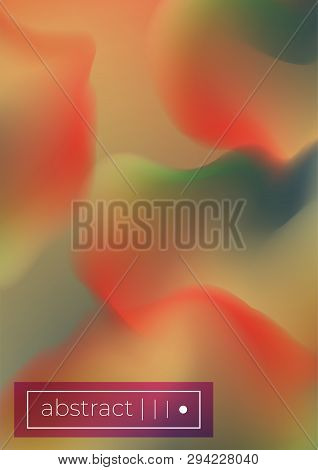 Bright Fluid Mesh Shapes Vector Background Covers Set. A4 Leaflet Mockup. Book Cover.