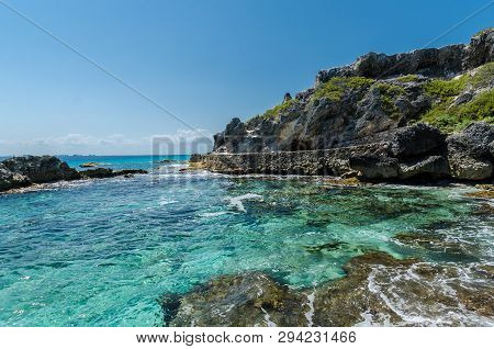 Rocky Cliffs At Isla Mujeres, Cancun, Isla Mujeres