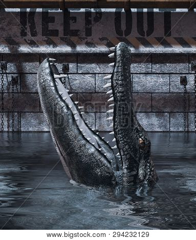 Alliagator's Tank Please Keep Out,3D Rendering