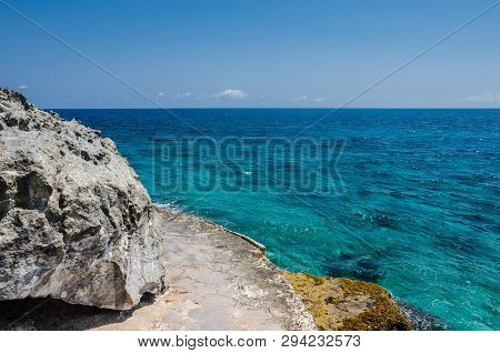 Rocky Cliffs At Isla Mujeres, Cancun, Isla Mujeres