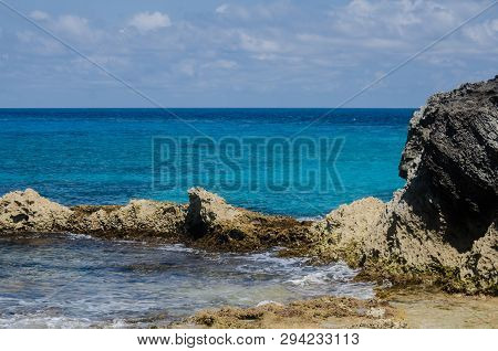 Rocky Cliffs At Isla Mujeres, Cancun, Isla Mujeres