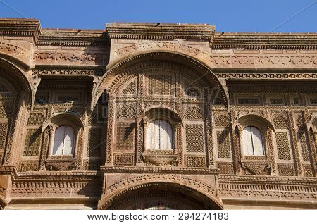Exterior Of Mehrangarh Or Mehran Fort, Jodhpur, Rajasthan, India