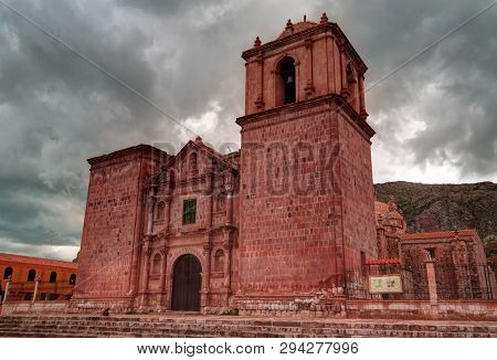 Exterior View To Iglesia De Santa Isabel De Pucara At Puno, Peru