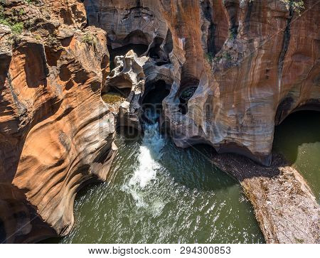 Bourke's Luck Potholes Rock Formation In Blyde River Canyon Reserve, South Africa.