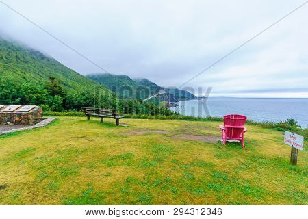 Landscape (near Cap Rouge) Along The Cabot Trail, In Cape Breton Island, Nova Scotia, Canada