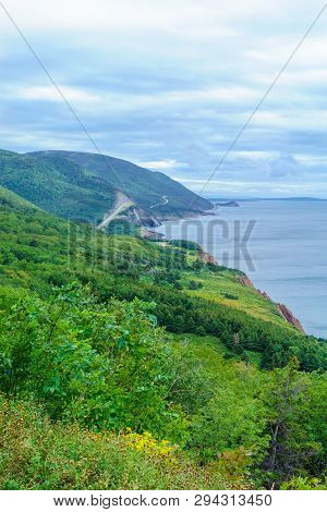 Landscape (near Cap Rouge) Along The Cabot Trail, In Cape Breton Island, Nova Scotia, Canada
