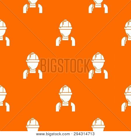 Man Mechanic Pattern Vector Orange For Any Web Design Best