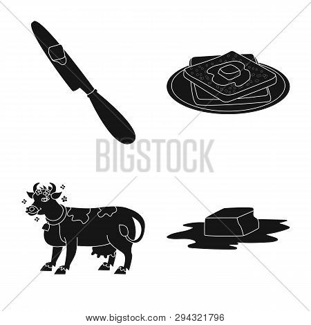 Isolated Object Of Diet And Farm Icon. Set Of Diet And Dairy Vector Icon For Stock.