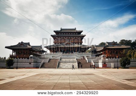 CHONGQING, CHINA â MARCH 13: Dazu museum in day on March 13, 2018 in Chongqing. With 17M population, it is the most populous Chinese municipality.