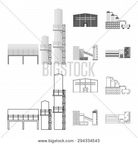 Vector Design Of Production And Structure Sign. Collection Of Production And Technology Stock Vector