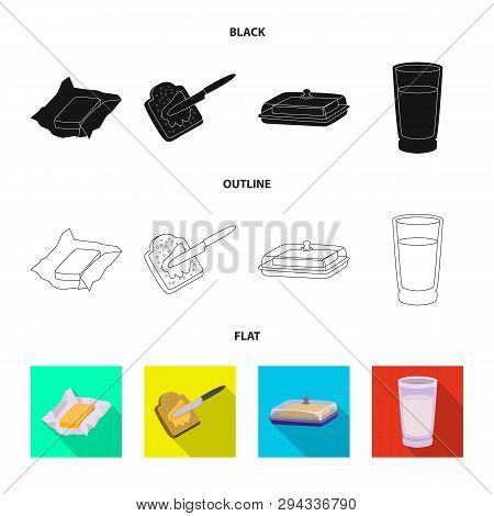 Vector Illustration Of Creamy And Product Icon. Collection Of Creamy And Farm Vector Icon For Stock.