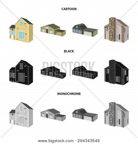 Vector Design Of Facade And Housing Icon. Set Of Facade And Infrastructure Vector Icon For Stock.