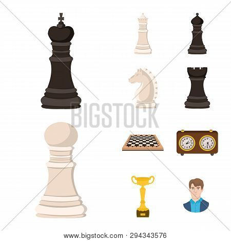 Vector Illustration Of Chess And Game Symbol. Set Of Chess And Strategy Stock Symbol For Web.