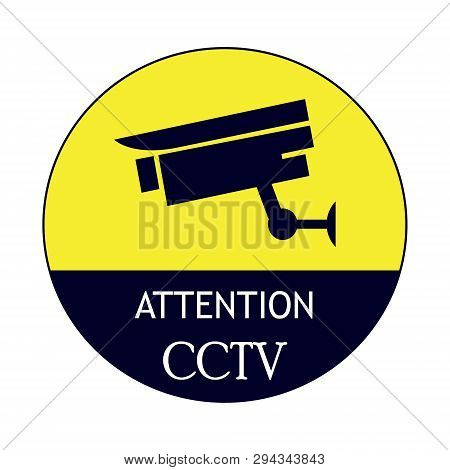 Cctv In Operation Board.attention,cctv In Operation Board Drawing By Illustration