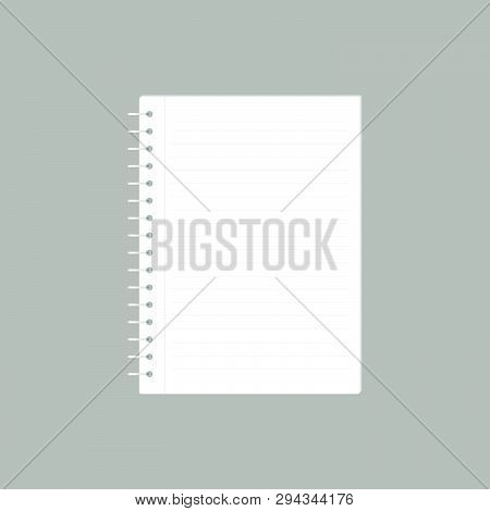 Notebook Mockup, With Place For Your Image, Text Or Corporate Identity Details. Isolated Notepad In 