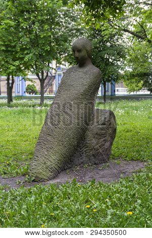 Kiev, Ukraine, - May 11, 2016: Stone Sculptures In The Pack Vladimirskaya Gorka