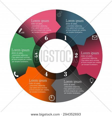Infographic Graphic Modern Elements Data Visualization Vector Circle Color Isolated On White Backgro