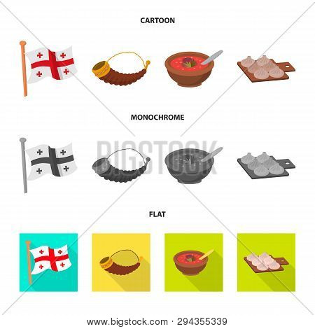 Isolated Object Of Culture And Sightseeing Symbol. Set Of Culture And Originality Stock Vector Illus