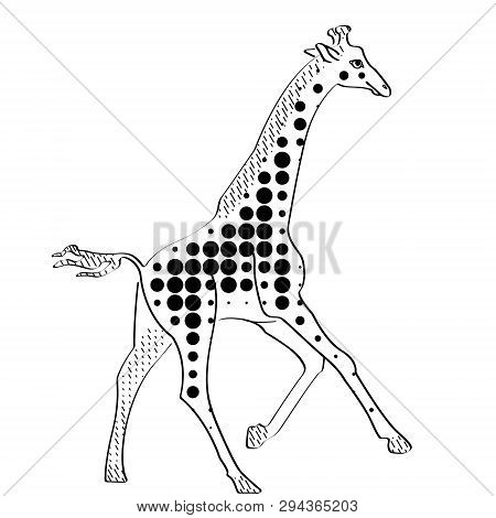 Giraffe Vector Icon On White Background. Giraffe Icon In Modern Design Style. Giraffe Vector Icon Po