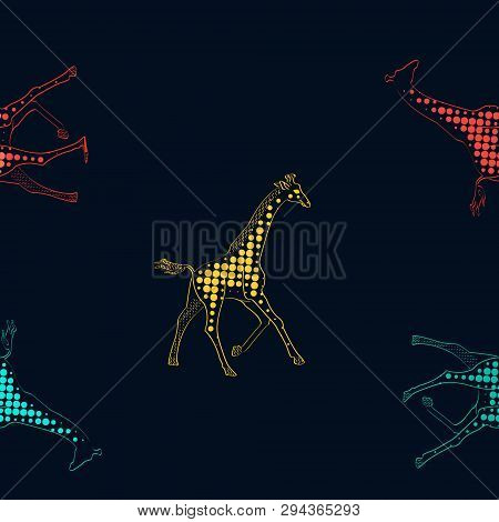 Giraffe Vector Icon On White Background. Giraffe Icon In Modern Design Style. Giraffe Vector Icon Po