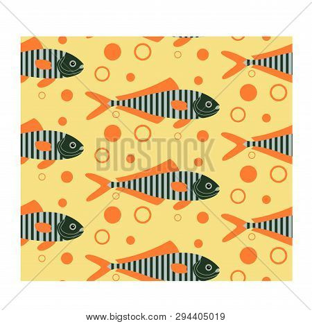 Kitchen Pattern Flat Illustration. Kitchen Seamless Patterns And Surface Design Series.