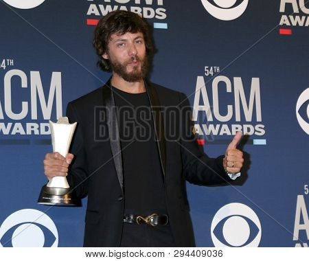 LAS VEGAS - APR 7:  Chris Janson at the 54th Academy of Country Music Awards at the MGM Grand Garden Arena on April 7, 2019 in Las Vegas, NV