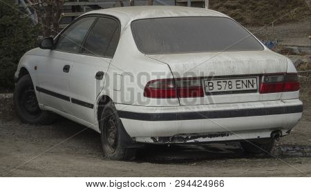 Kazakhstan, Ust-kamenogorsk, Marh 29, 2019: Toyota Corona. Old Japanese Car