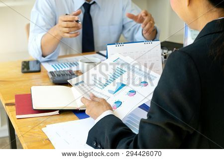 Business Businessman In Meeting Analyses Chart Graphy