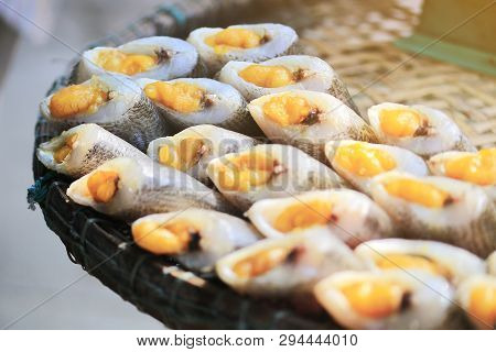 Dried Fishs Of Pla Salid In Thailand.
