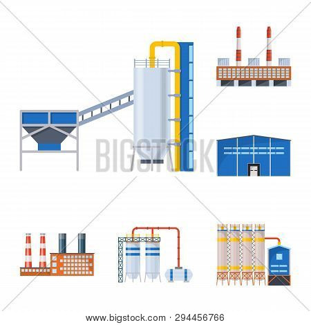 Vector Design Of Industry And Building Logo. Set Of Industry And Construction Stock Vector Illustrat