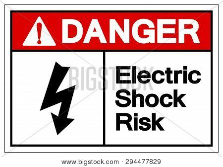 Danger Electric Shock Risk Symbol Sign, Vector Illustration, Isolate On White Background Label .eps1