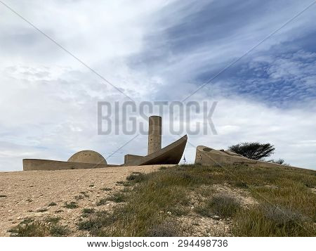 Beer Sheva, Israel - April 04, 2017: Monument  In The Memory Of The Members Of The Palmach Negev Bri