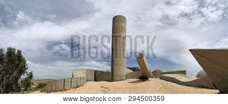 Beer Sheva, Israel - April 04, 2017: Monument  In The Memory Of The Members Of The Palmach Negev Bri
