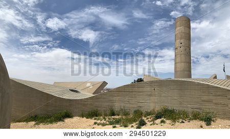 Beer Sheva, Israel - April 04, 2017: Monument  In The Memory Of The Members Of The Palmach Negev Bri
