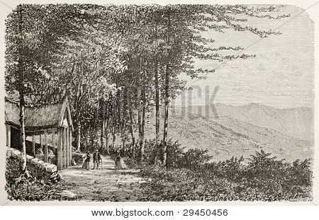 Val d ' AJOL alte Ansicht, Frankreich. erstellt von Clerget, veröffentlicht am le Tour du Monde, Paris, 1867