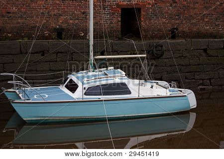 Small moored boat