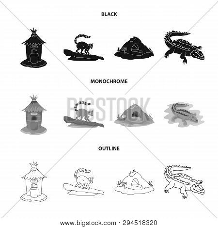 Vector Illustration Of Nature  And Fun  Sign. Collection Of Nature  And Entertainment Stock Vector I
