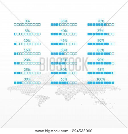 0 5 10 15 20 25 30 35 40 45 50 55 60 65 70 75 80 85 90 95 100 Percent Charts Set For Business, Web, 
