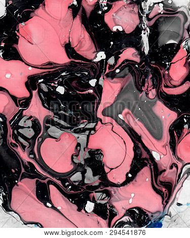 Hand Painted  Abstract Background With Paint Splashes. Design For Background, Banner, Flaer,poster,b
