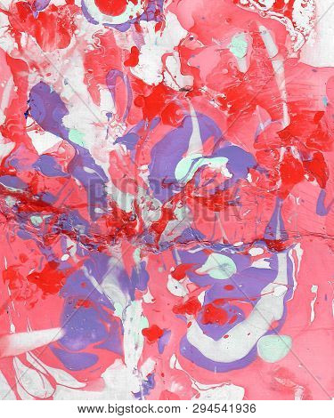 Hand Painted  Abstract Background With Paint Splashes. Design For Background, Banner, Flaer,poster,b