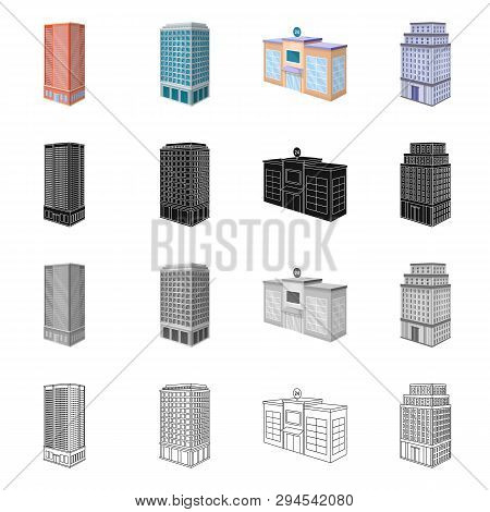 Vector Illustration Of Construction And Building Symbol. Collection Of Construction And Estate Vecto