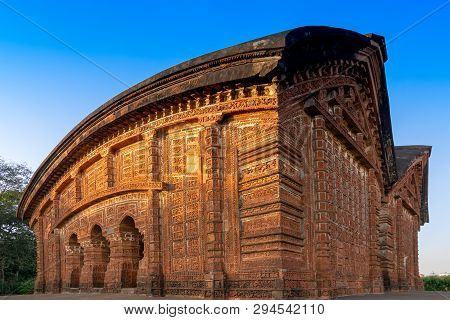 Radhashyam Temple - Made Of Terracotta (fired Clay Of A Brownish-red Colour, Used As Ornamental Buil