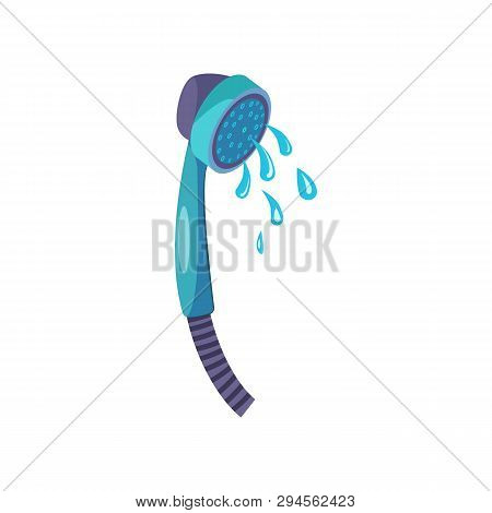 Shower Flat Icon. Shower Room, Bathing, Hotel Services. Bathroom Concept. Vector Illustration Can Be