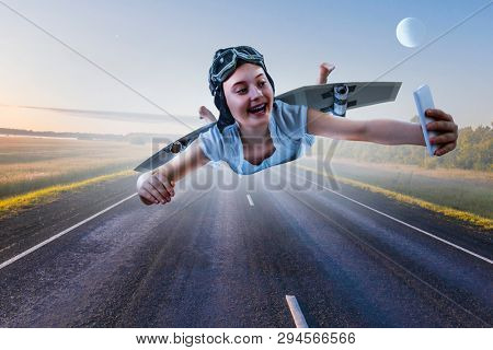 Fly with self-made plane wing